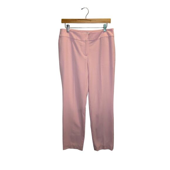Kasper Harlow Stretch Crepe Dress Pants Women’s 8 Pink NWT Slim Straight Leg - Picture 4 of 13
